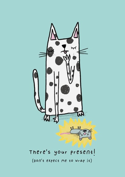 Funny Cat Themed Card - Mouse Design created by Heather Buchanan