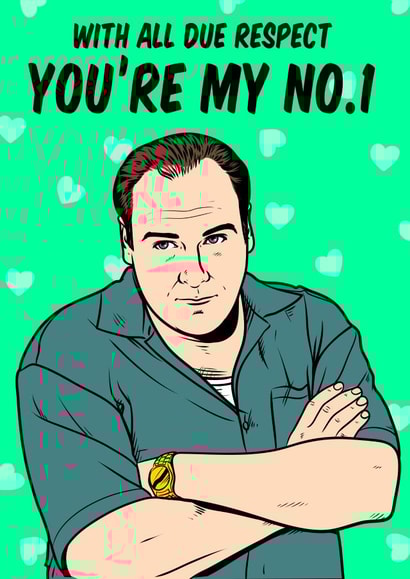 Valentine's card featuring Tony Soprano from the TV crime series, The Sopranos. created by Graham Sanders