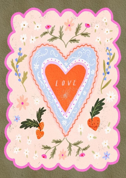 Love Heart Card created by Martha Ratcliff Illustration
