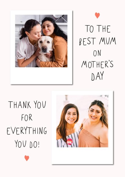 Cute Mother's Day Photo Card - Polariod created by @hollielonglanddesigns