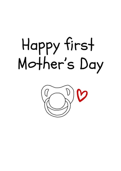 Cute Mother’s Day card - 1st Mother's Day created by Amy (Hedgecards)