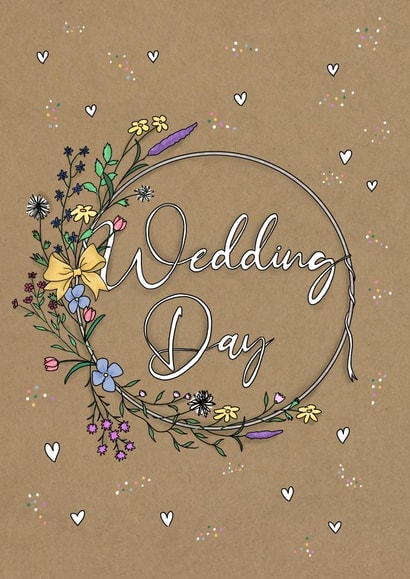Cute Wedding Card - Pretty Floral Boho created by Lucy Driver