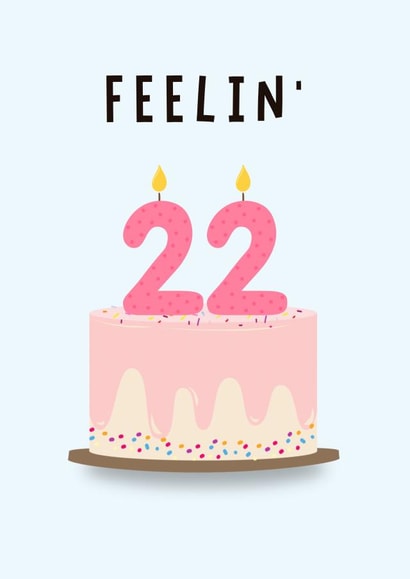 Taylor Swift inspired Birthday Card - Feelin' 22 created by A Personalised Teacher