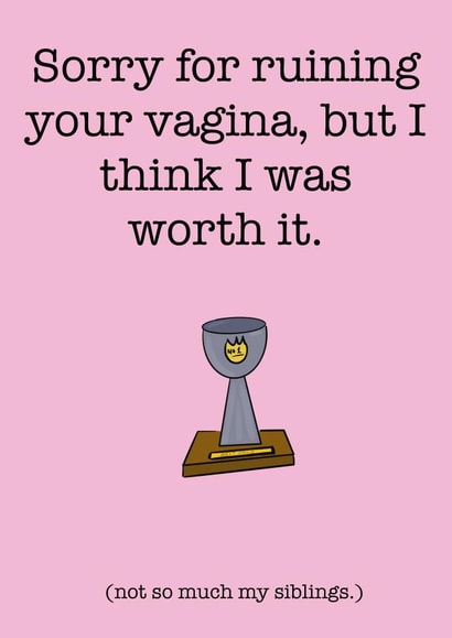 Funny mothers day created by Frankie Bell