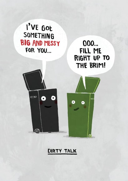 Dirty Talk - Funny Valentine's Card created by Pencilface