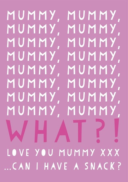 Funny Mummy Snack Card - Mother's Day Card created by Heather Alstead Design LTD