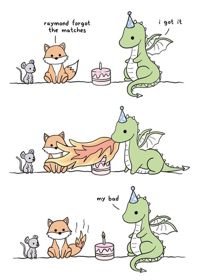 Cute Birthday Card For Friends & Family - Raymond & Friends created by Erin O'Farrell