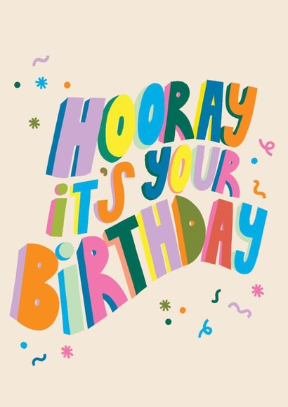 Pretty Birthday Card - Hooray! created by Raspberry Blossom