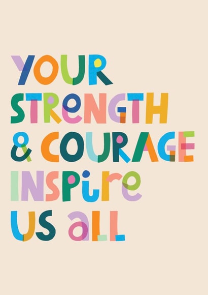 Heartfelt Sympathy/Thinking of You Card - Strength and Courage created by Raspberry Blossom