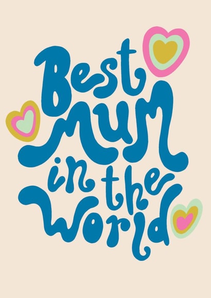 Pretty Mother's Day Card - Best Mum in the World created by Raspberry Blossom