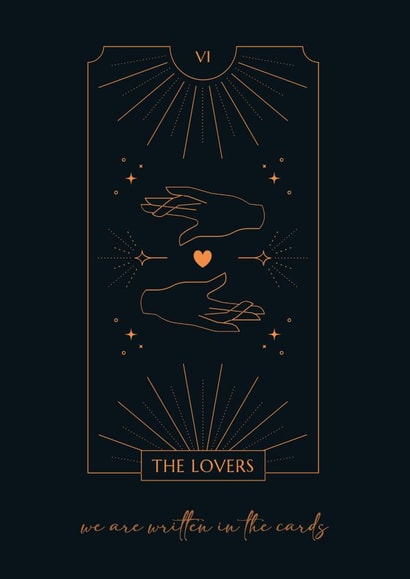 Written in the cards tarot anniversary/valentines card for your partner created by Let's Celebrate