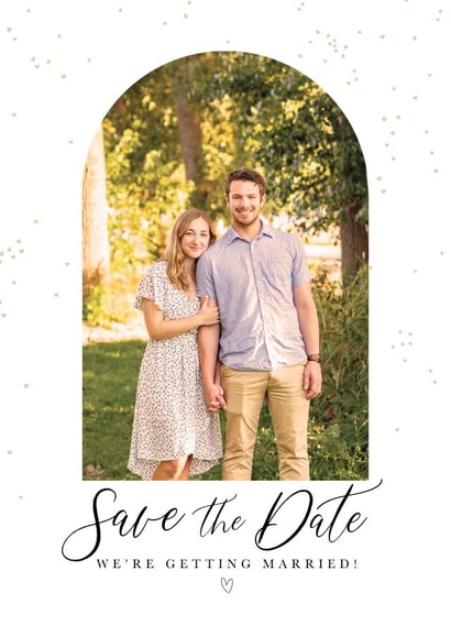Classic Save the Date Photo Card - Getting Married! created by Paperlink and Meraki Greeting Cards