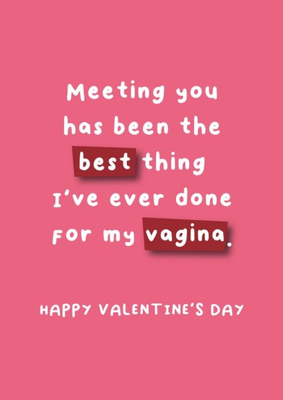 Meeting You Best for Vagina Card created by Hartfelt Designs