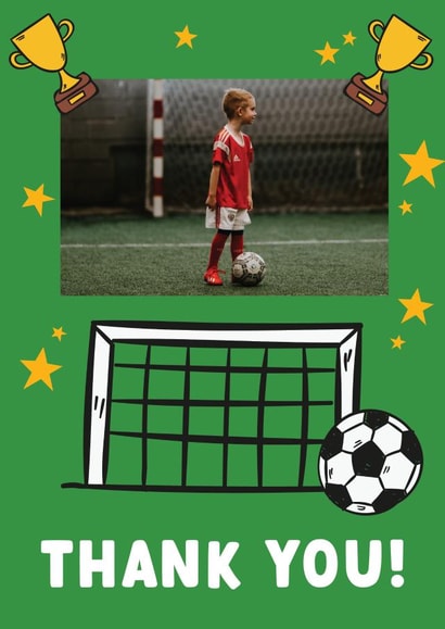 Cute Thank You Card - Football created by Summer Lane Studio