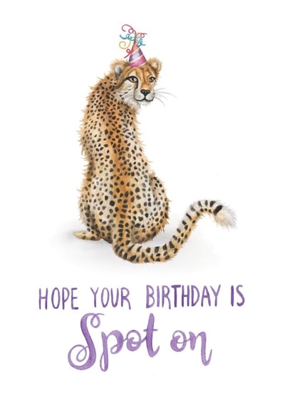 Cute - Leopard - Birthday - Spot On - Pun - Card created by Citrus Bunn