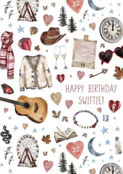 Happy Birthday Swiftie! - Perfect for Taylor Swift fans! created by Wildheart Studio