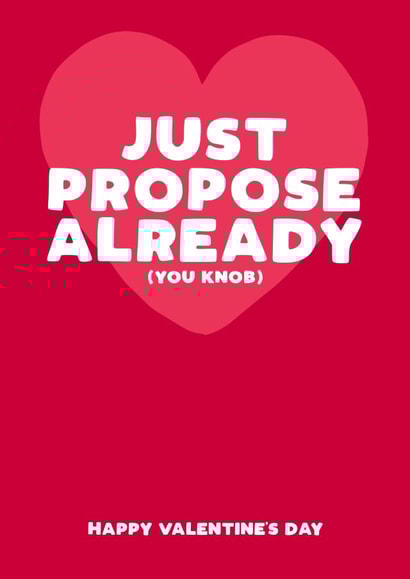 Funny propose Valentine's Day Card - for Boyfriend created by Filthy Sentiments
