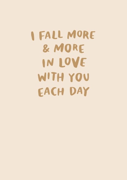 Heartfelt Valentine's Day Card - I fall more and more in love with you each day created by Raspberry Blossom