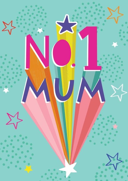 Happy Mothers Day Card - No.1 Mum - Lovely Mum created by Laura Darrington Design Ltd.