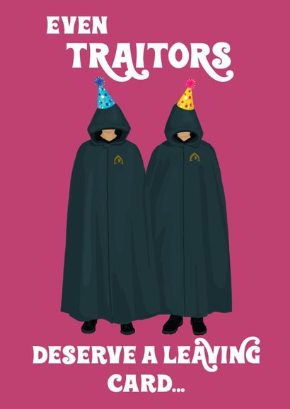 Funny Leaving Card for Friend - The Traitors Themed - TV Show created by byRosybum