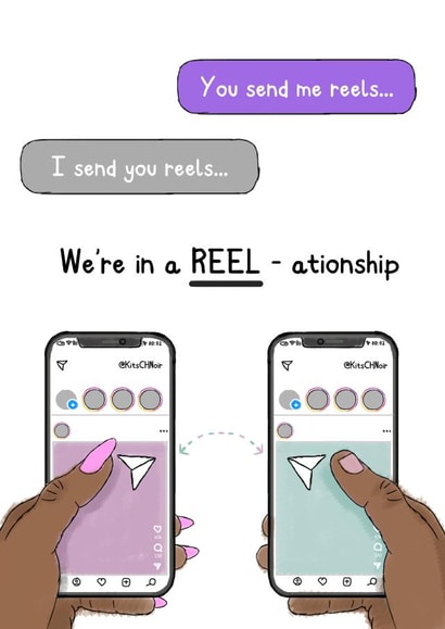 Funny Valentine's Day Card For Significant Other - We're in a REEL-ationship created by KitsCH Noir