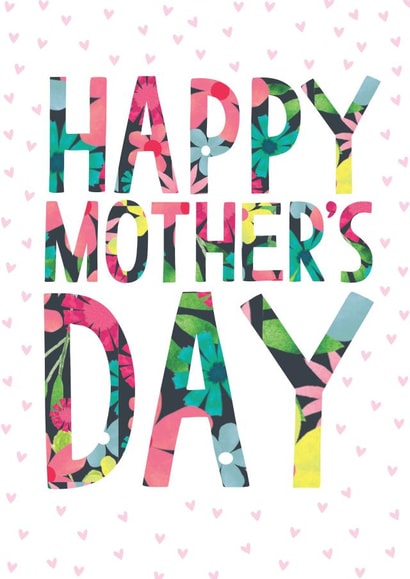 Classic Happy Mother's Day Card - Typography created by The Boy and the Bear