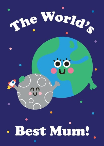 World's Best Mum - Cute Mother's Day Card created by Studio Boketto