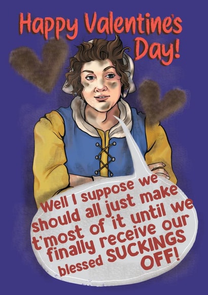 Mary from Ghosts inspired Valentine's Day card - TV, BBC, love, Anniversary created by Happy Rose