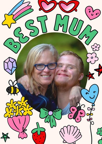 Cute Mother's Day Card - Best Mum created by Lisa Wardle