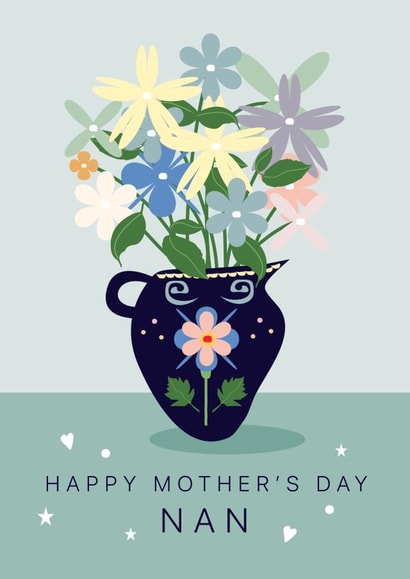 Cute Flowers Mother's Day card - for Nan | thortful