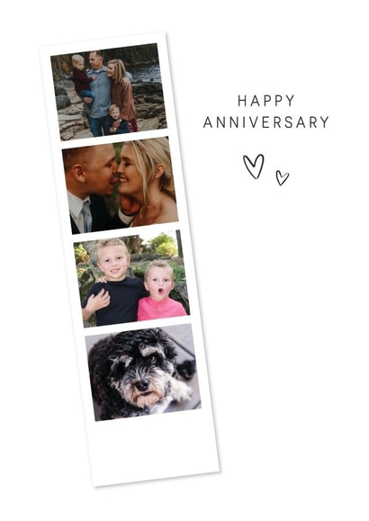 Cute Anniversary Photo Card - Photo Booth created by Paperlink and Meraki Greeting Cards