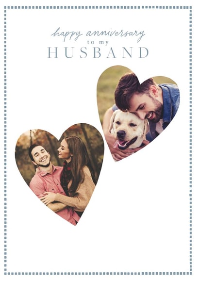 anniversary husband Personalised Photo Card 22179 created by Paperlink and Meraki Greeting Cards