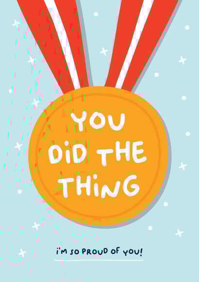 Cute Well Done Card - You did the Thing created by PaperJam Print Co.
