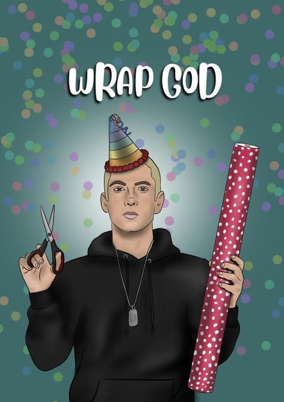 Funny Birthday Card - Eminem Rap Song Lyrics - Wrap God created by I Draw Stuff