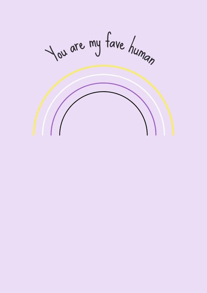 Cute Anniversary Card For Significant Other - You Are My Fave Human created by Hhaus Of Phoebe