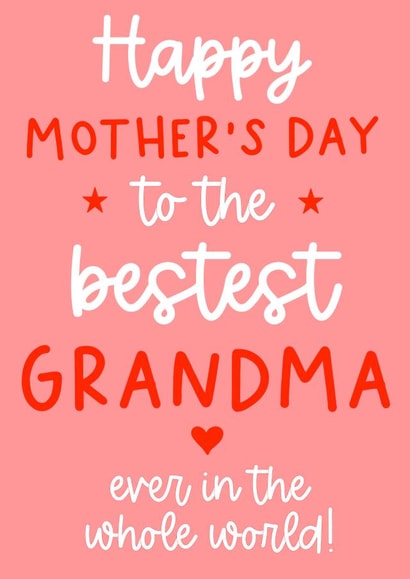 Cute Happy Mother's day Card - Grandma created by Word Up Creative
