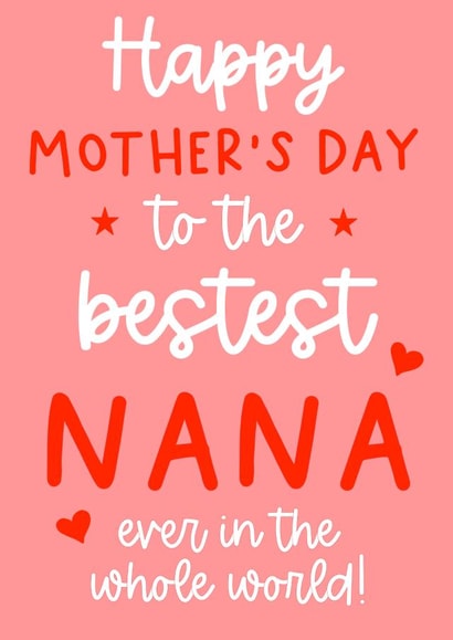Cute Happy Mother's day Card - Nana created by Word Up Creative