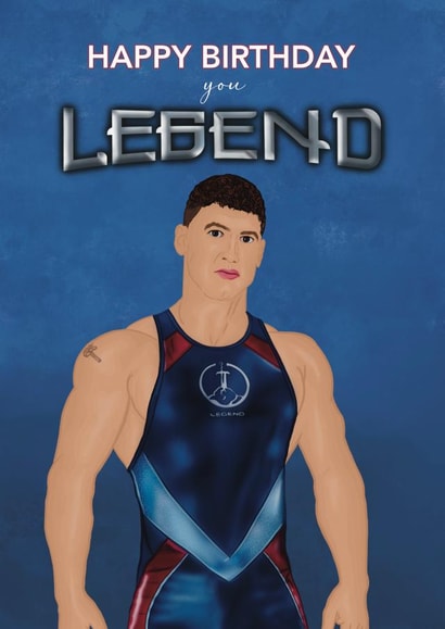 Gladiators birthday card - Legend created by Choo Choo