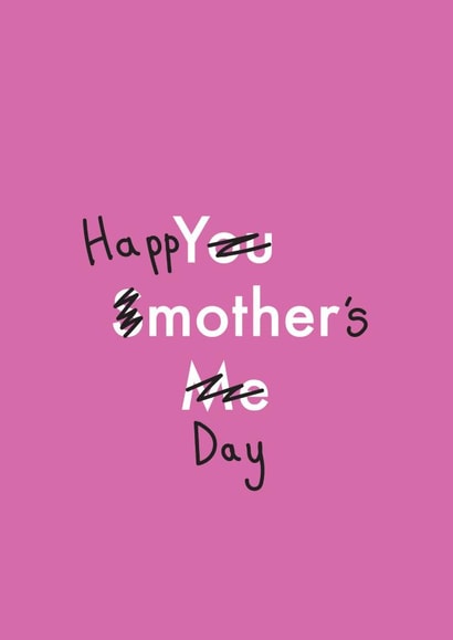 Funny Mother's Day Card - Handwriting created by OBJECTABLES
