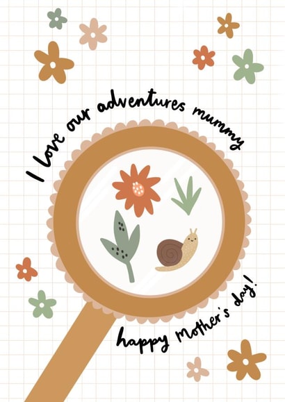 Cute Mother's Day Card - I love our adventures created by Printed Picnic