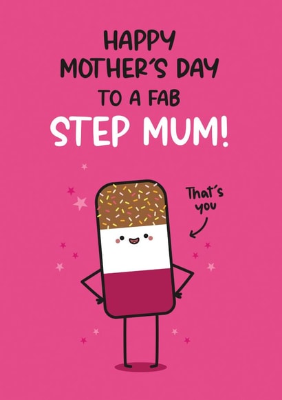 Mother's Day Card - Ice Lolly Pun - Fab Step Mum created by Twisted Haggis