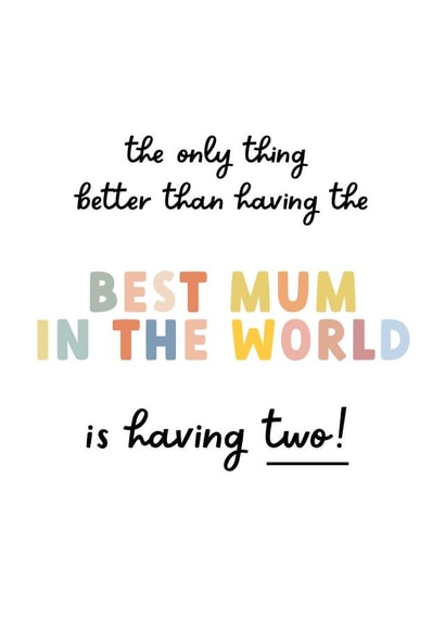 Cute Mother's Day Card - For Two Mums - LGBTQ+ created by February Stars Art