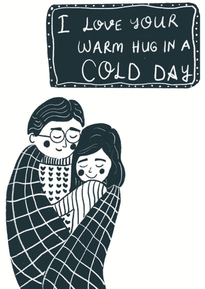Cute Valentine's Day Card - Warm Hug created by BunniePaperie