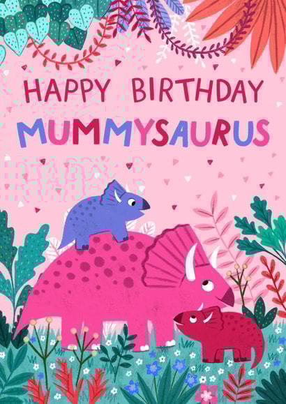 Cute Birthday Card - Mummysaurus - From the Kids - Mum created by Pear Tree Press