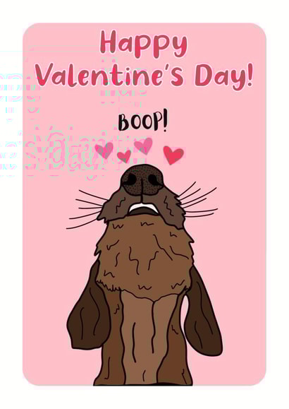 Cute Valentine’s Day Card - Dog - Boop created by TheYoungBandit .