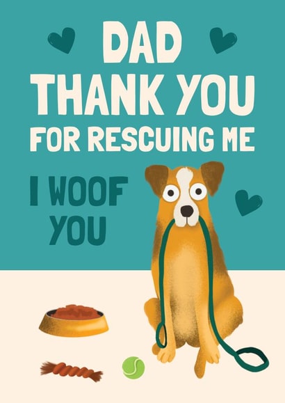 Cute Father's Day Card - From the dog - Rescue Dog created by AbiGoLucky