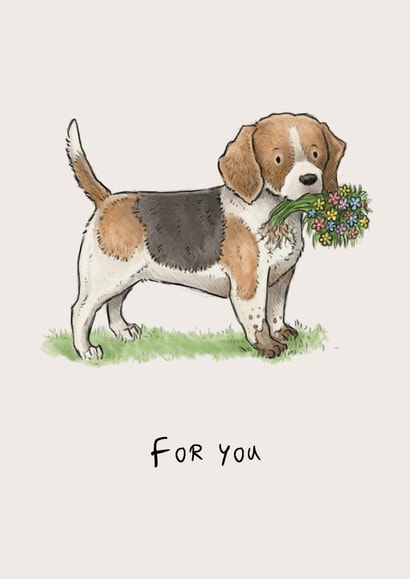 For You - Cute Beagle Card - Dug Specially For You! created by Elspeth Rose
