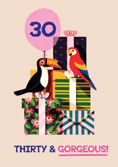 Cute & Pretty Birthday Card - 30th - For Her - Gorgeous created by Folio | Ian Owen