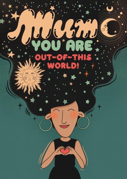 Cosmic Mother's Day card - Stellar Love - A universe of appreciation created by Kasia Cards