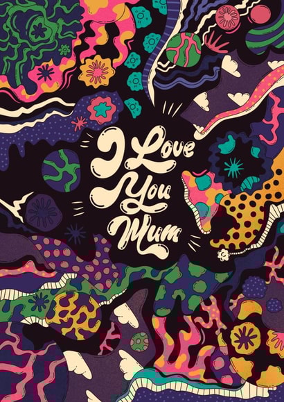 Pretty Mother's Day card - for Moms - Colourful shapes created by Kasia Cards